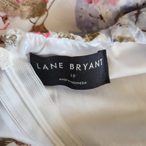 Lane Bryant Tiered Maxi Dress Size 18 Adjust Straps Long Floral Spring Wedding - Picture 3 of 13